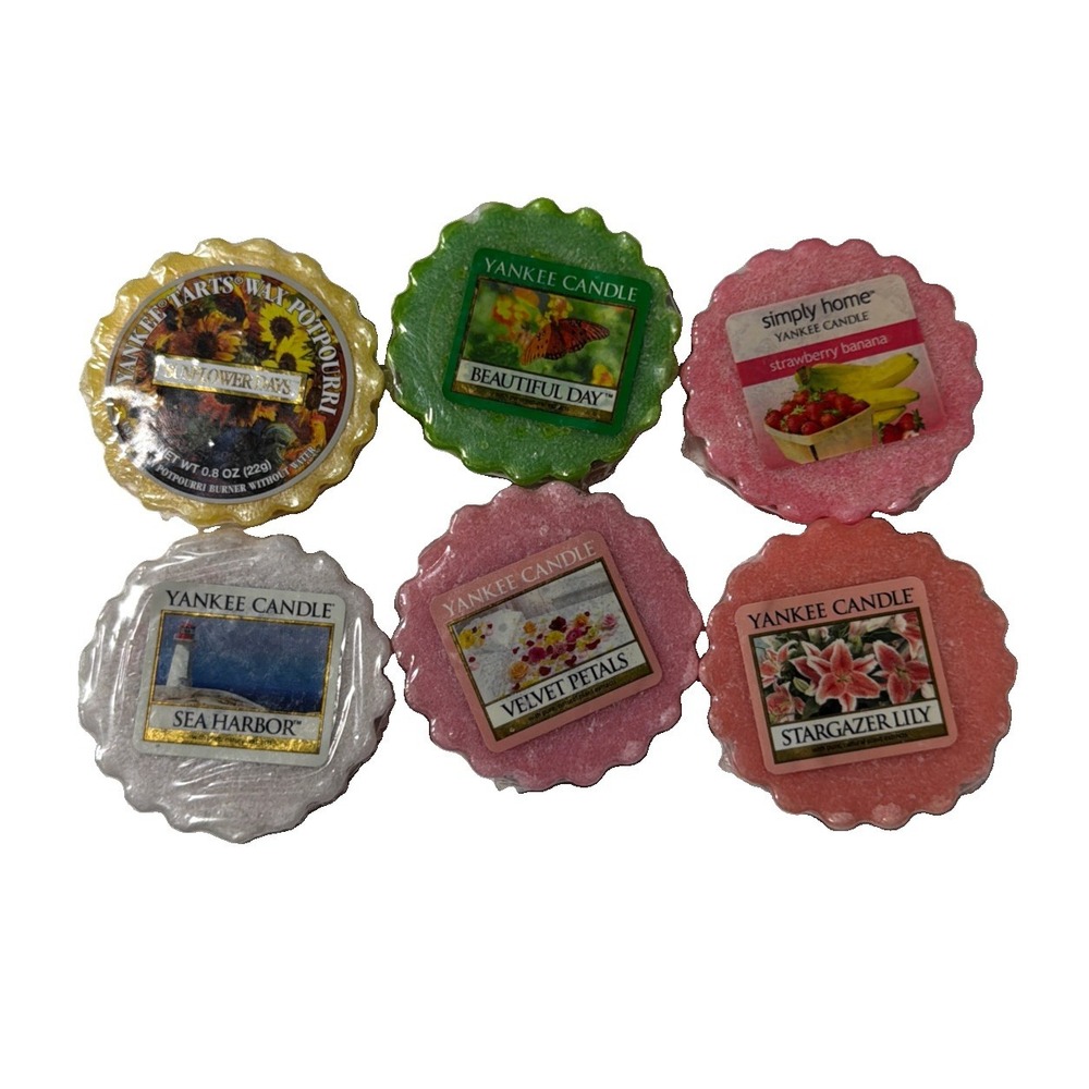 Yankee Candle Tart Wax Melt Sunflower Stargazer Sea Harbor Retired Lot 6